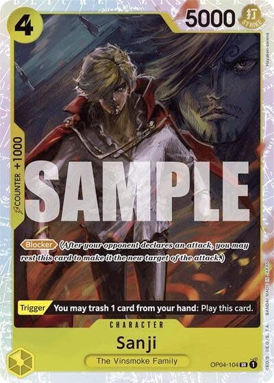 Sanji (Reprint) - OP04-104 (Foil, SR)