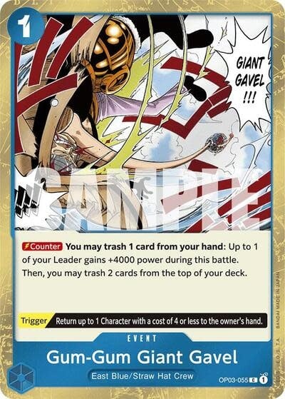 Gum-Gum Giant Gavel (Jolly Roger Foil) - OP03-055 (Foil, C)