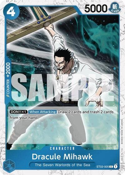 Dracule Mihawk (ST03-005) (Jolly Roger Foil) (Foil, C)