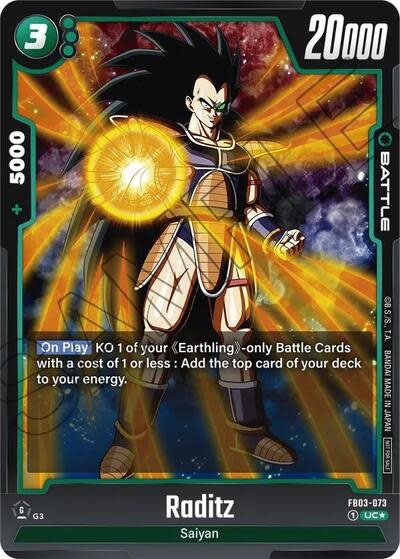 Raditz (Tournament Pack 03) (Promo) - FB03-073 (Holofoil, Uncommon)