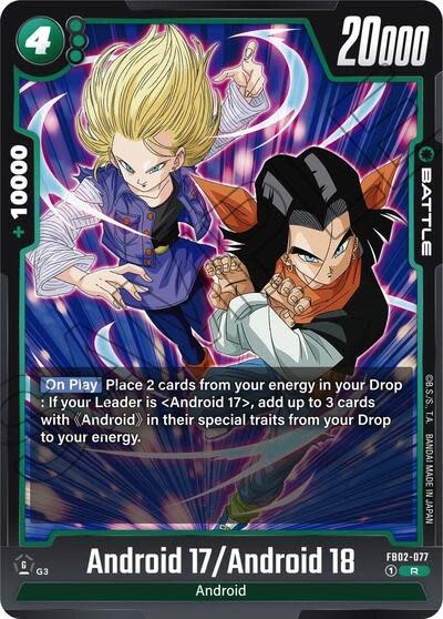 Android 17/Android 18 - FB02-077 (Holofoil, Rare)