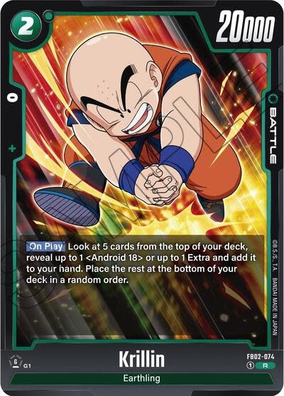 Krillin - FB02-074 (Holofoil, Rare)