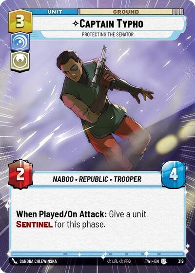 Captain Typho - Protecting the Senator (Hyperspace) - 319 (Normal, Uncommon)