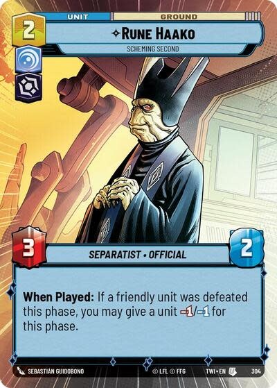 Rune Haako - Scheming Second (Hyperspace) - 304 (Normal, Uncommon)