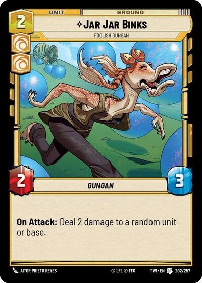 Jar Jar Binks - Foolish Gungan - 202/257 (Normal, Uncommon)