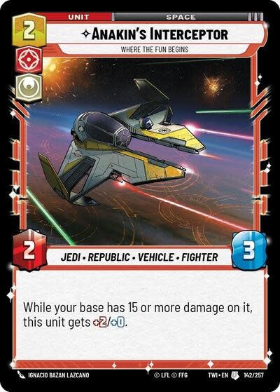 Anakin's Interceptor - Where the Fun Begins - 142/257 (Normal, Uncommon)