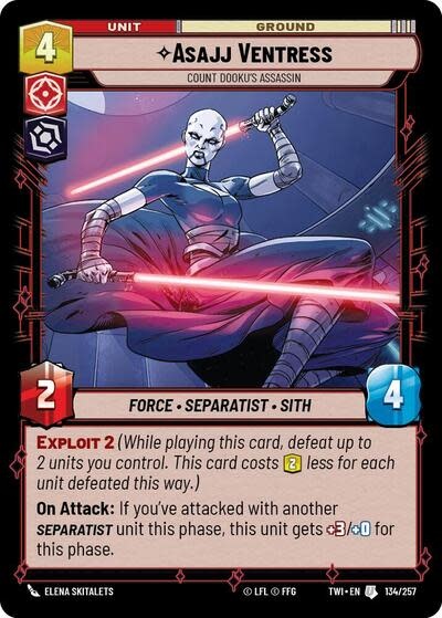 Asajj Ventress - Count Dooku's Assassin - 134/257 (Normal, Uncommon)