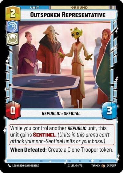 Outspoken Representative - 043/257 (Normal, Common)