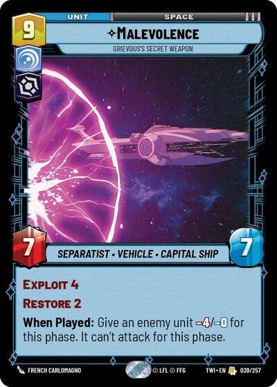 Malevolence - Grievous’s Secret Weapon - 039/257 (Normal, Rare)