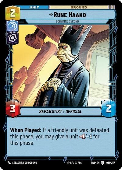 Rune Haako - Scheming Second - 031/257 (Normal, Uncommon)
