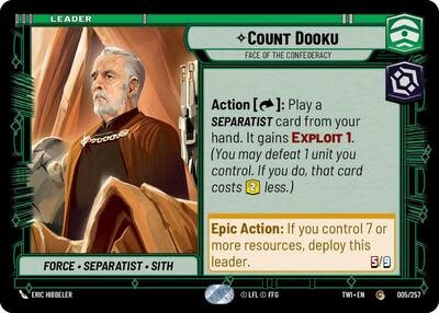 Count Dooku - Face of the Confederacy - 005/257 (Normal, Common)