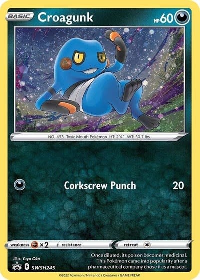 Croagunk - SWSH245 (Cosmos Holo) (Holofoil, Promo) (LP)