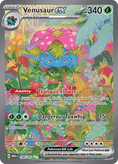 Venusaur ex - 198/165 (Holofoil, Special Illustration Rare) (LP)