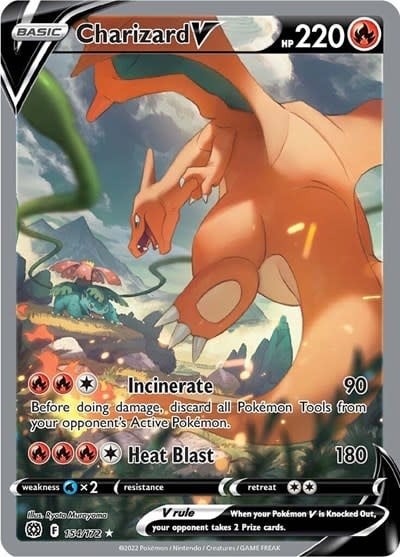 Charizard V (Alternate Full Art) - 154/172 (Holofoil, Ultra Rare) (LP)