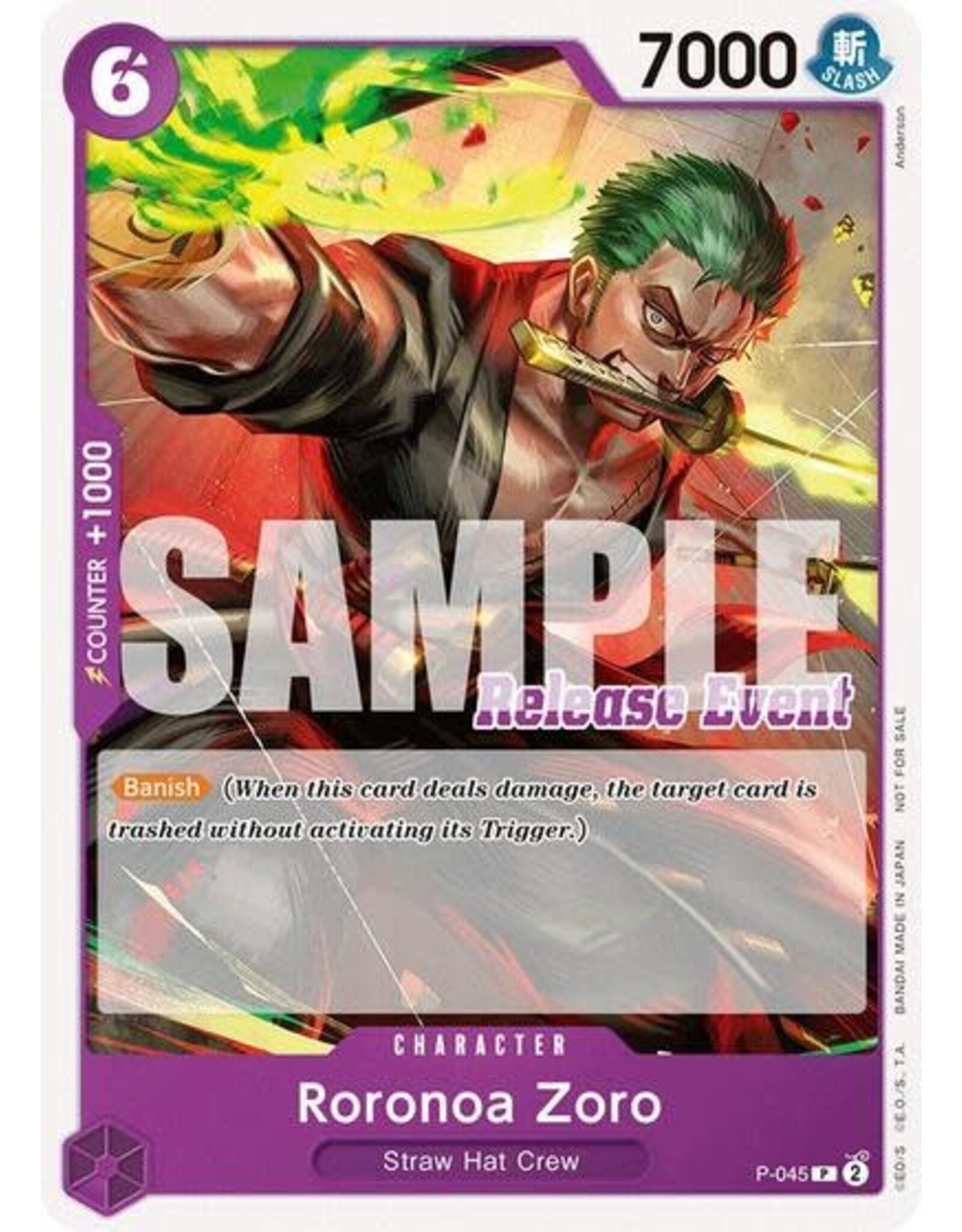Roronoa Zoro (ST15 - ST20 Release Event Pack) (Promo) - P-045 (Normal, PR)
