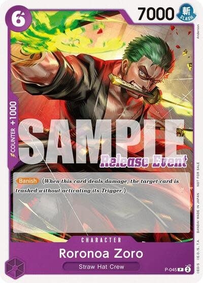 Roronoa Zoro (ST15 - ST20 Release Event Pack) - P-045 (Normal, PR)