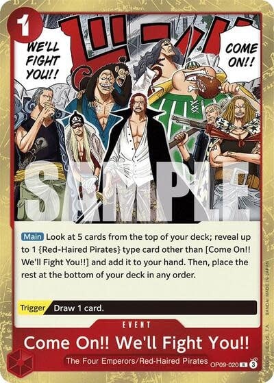 Come On!! We'll Fight You!! - OP09-020 (Foil, R)