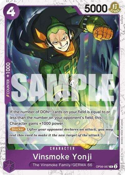 Vinsmoke Yonji (OP06-067) (Jolly Roger Foil) (Foil, R)