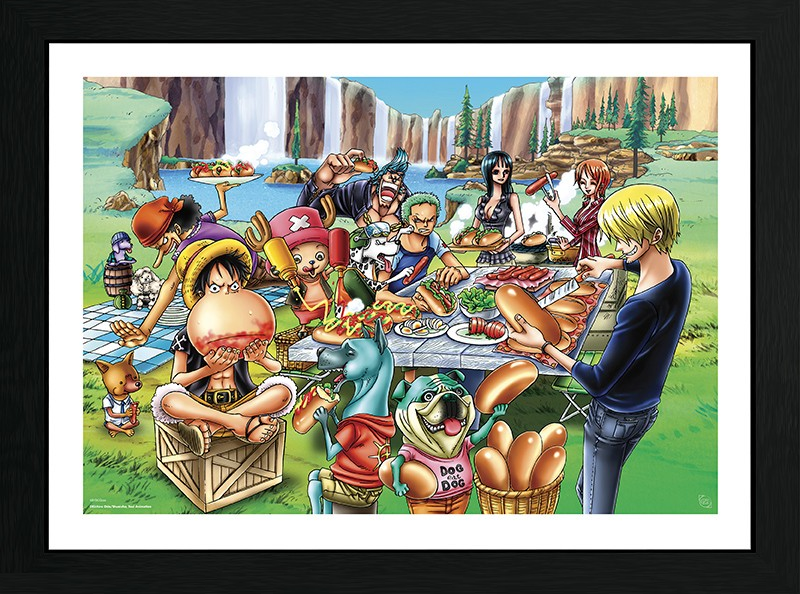 Abysse America One Piece - Hot Dog Party - Framed Print