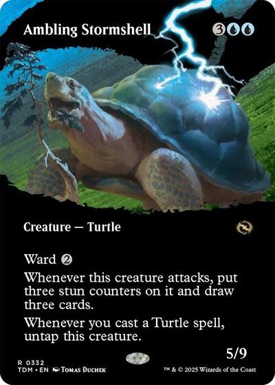 Ambling Stormshell (Borderless) - 332 (Foil, R)