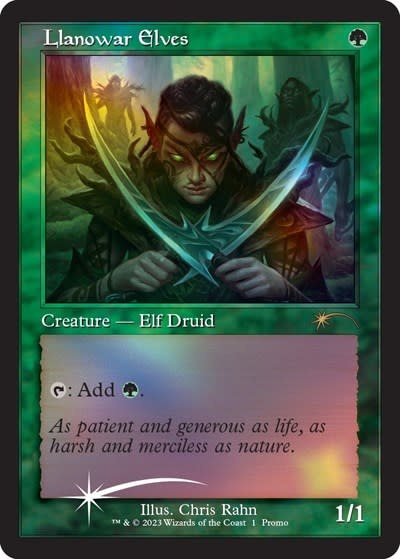 Llanowar Elves (Retro Frame) (Promo) - 1 (Foil, P)