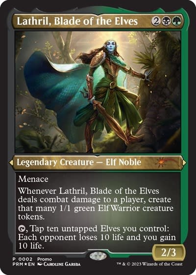 Lathril, Blade of the Elves (Foil Etched) (Promo) - 2 (Foil, P)