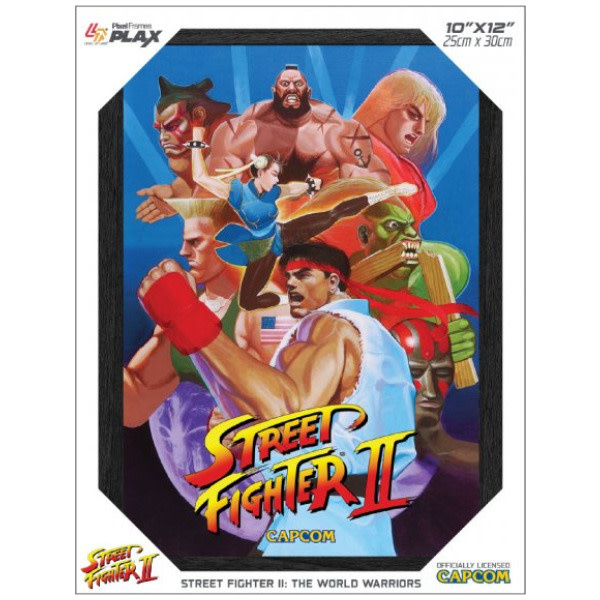 Pixelframe Pixel Frames Plax: Street Fighter II - World Warriors 10″ X 12″ Lenticular 3D Art