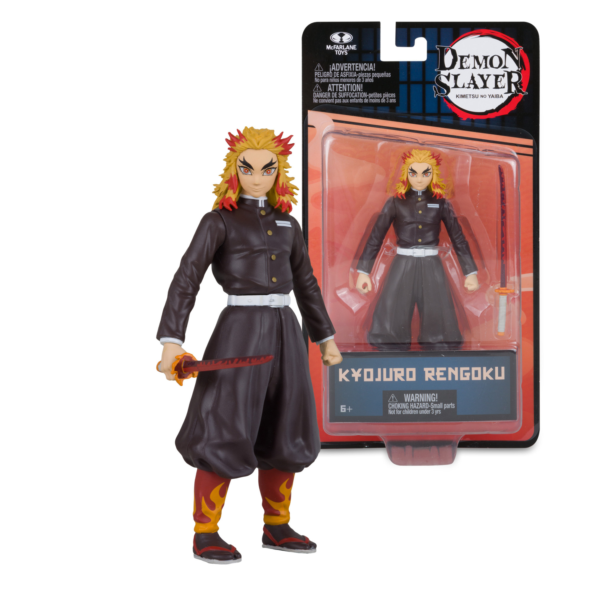 McFarlane Toys Demon Slayer: Kimetsu no Yaiba - Kyojuro Rengoku 5" Action Figure (Wave 2)