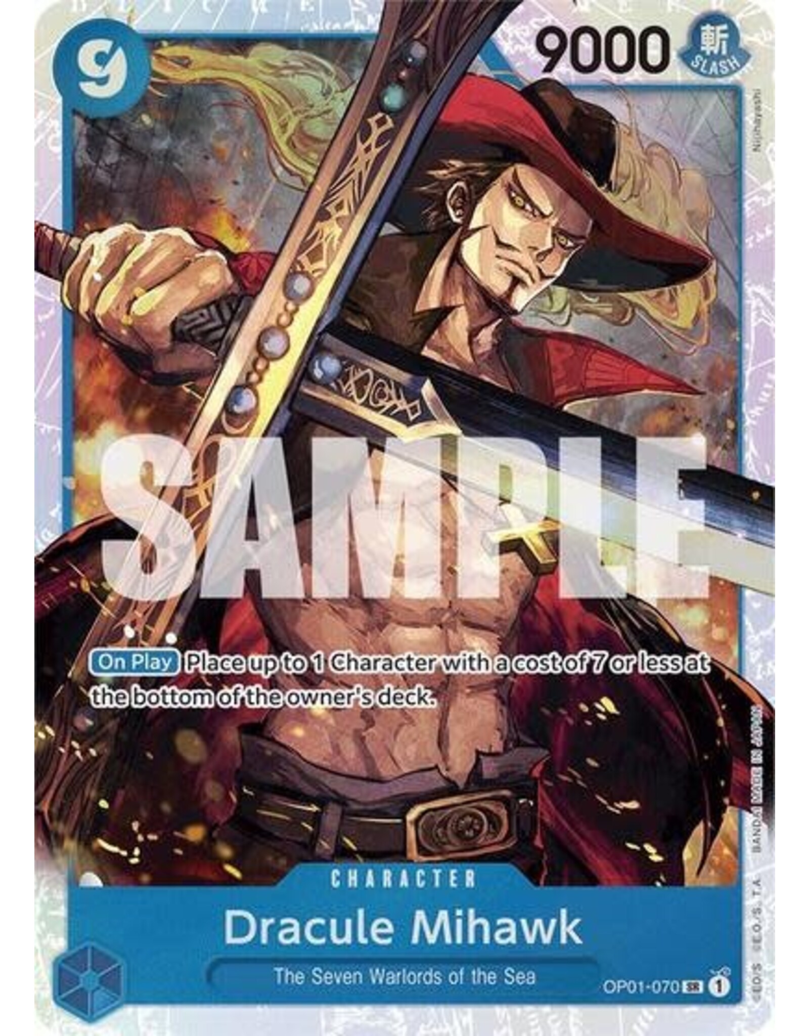 Dracule Mihawk (OP01-070) (Reprint) (Foil, SR)