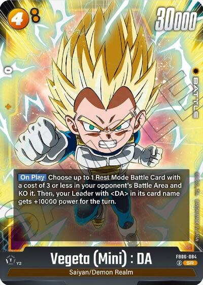 Vegeta (Mini) : DA - FB06-084 (Holofoil, Super Rare)