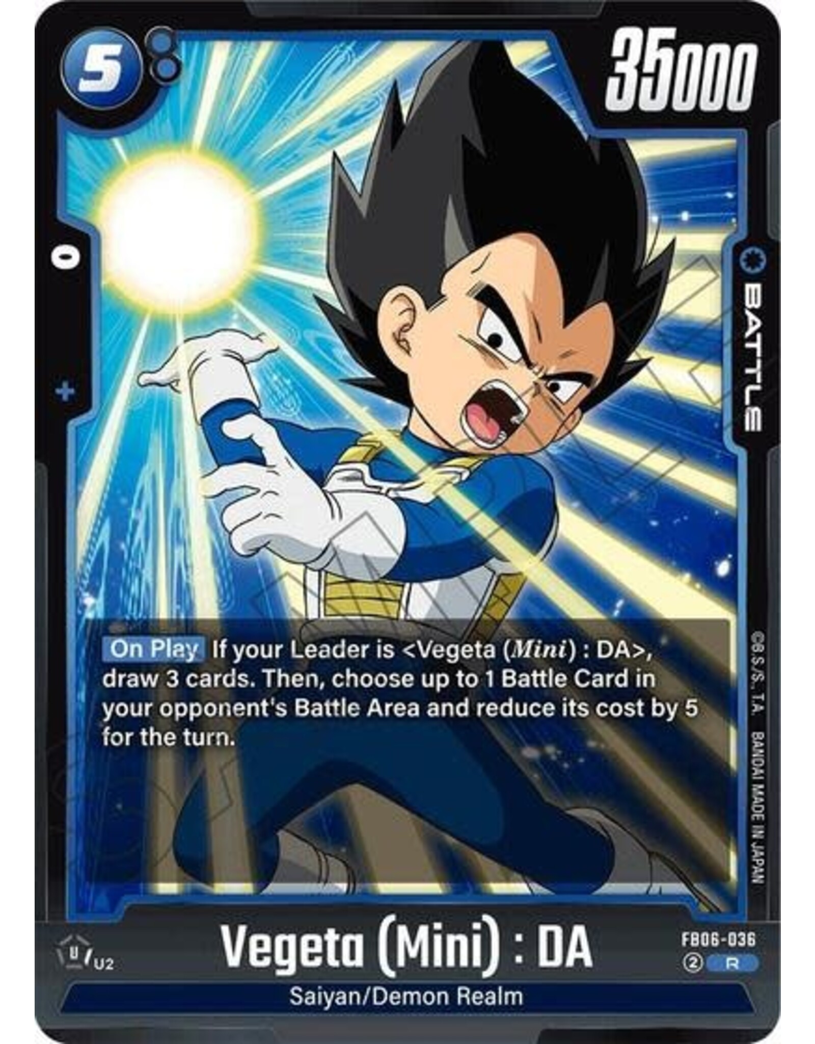 Vegeta (Mini) : DA - FB06-036 (Holofoil, Rare)