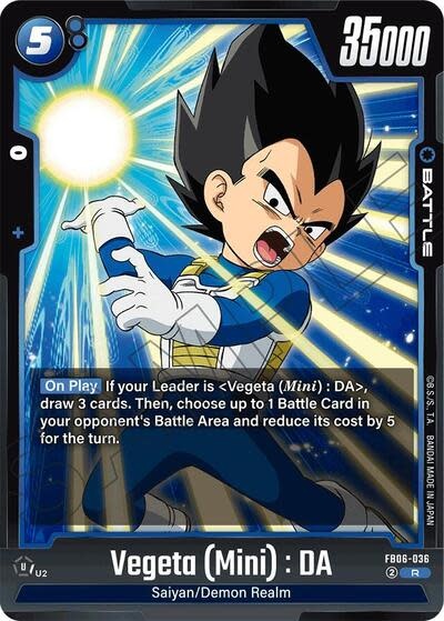 Vegeta (Mini) : DA - FB06-036 (Holofoil, Rare)