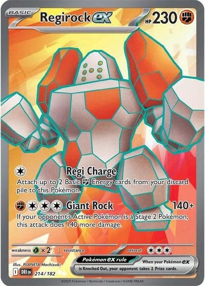 Regirock ex - 214/182 (Holofoil, Ultra Rare)