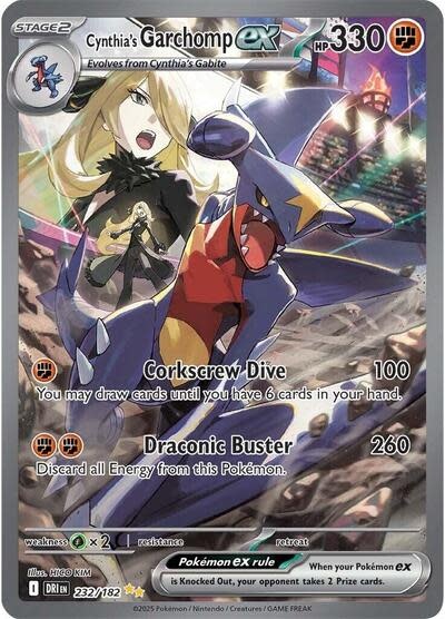 Cynthia's Garchomp ex - 232/182 (Holofoil, Special Illustration Rare)