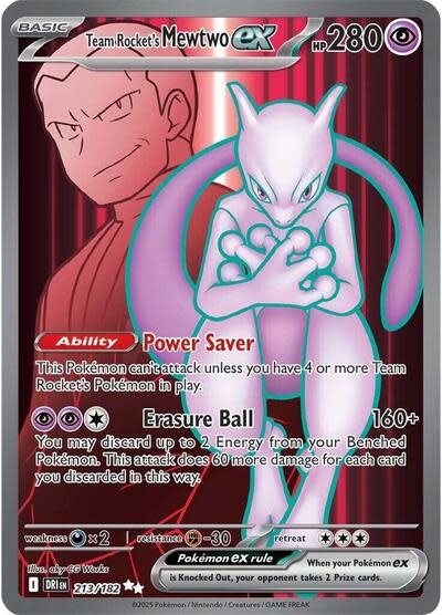 Team Rocket's Mewtwo ex - 213/182 (Holofoil, Ultra Rare)
