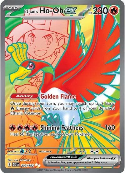 Ethan's Ho-Oh ex - 209/182 (Holofoil, Ultra Rare)