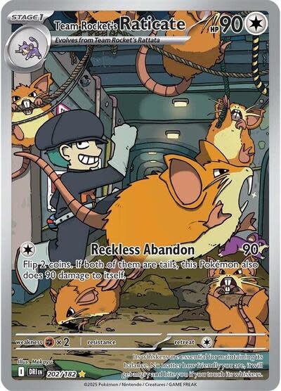 Team Rocket's Raticate - 202/182 (Holofoil, Illustration Rare)