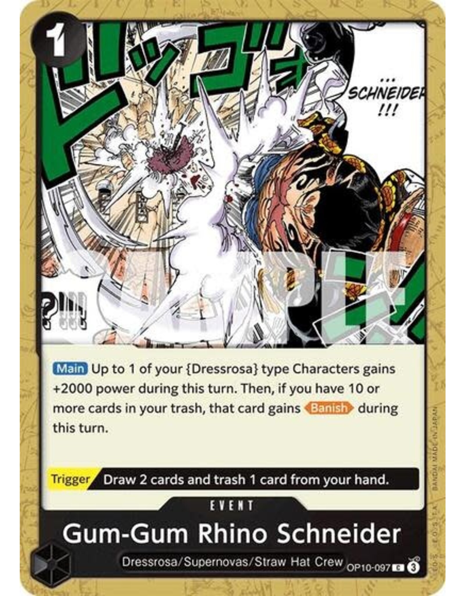 Gum-Gum Rhino Schneider - OP10-097 (Normal, C)