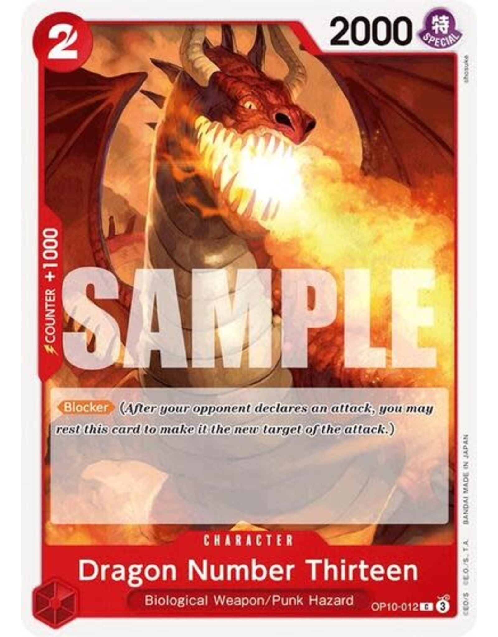 Dragon Number Thirteen - OP10-012 (Normal, C)