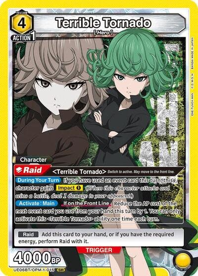 Terrible Tornado (015) - UE06BT/OPM-1-015 (Foil, Super Rare)