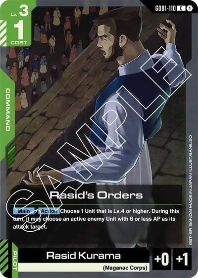 Rasid's Orders - GD01-110 (Normal, Common)