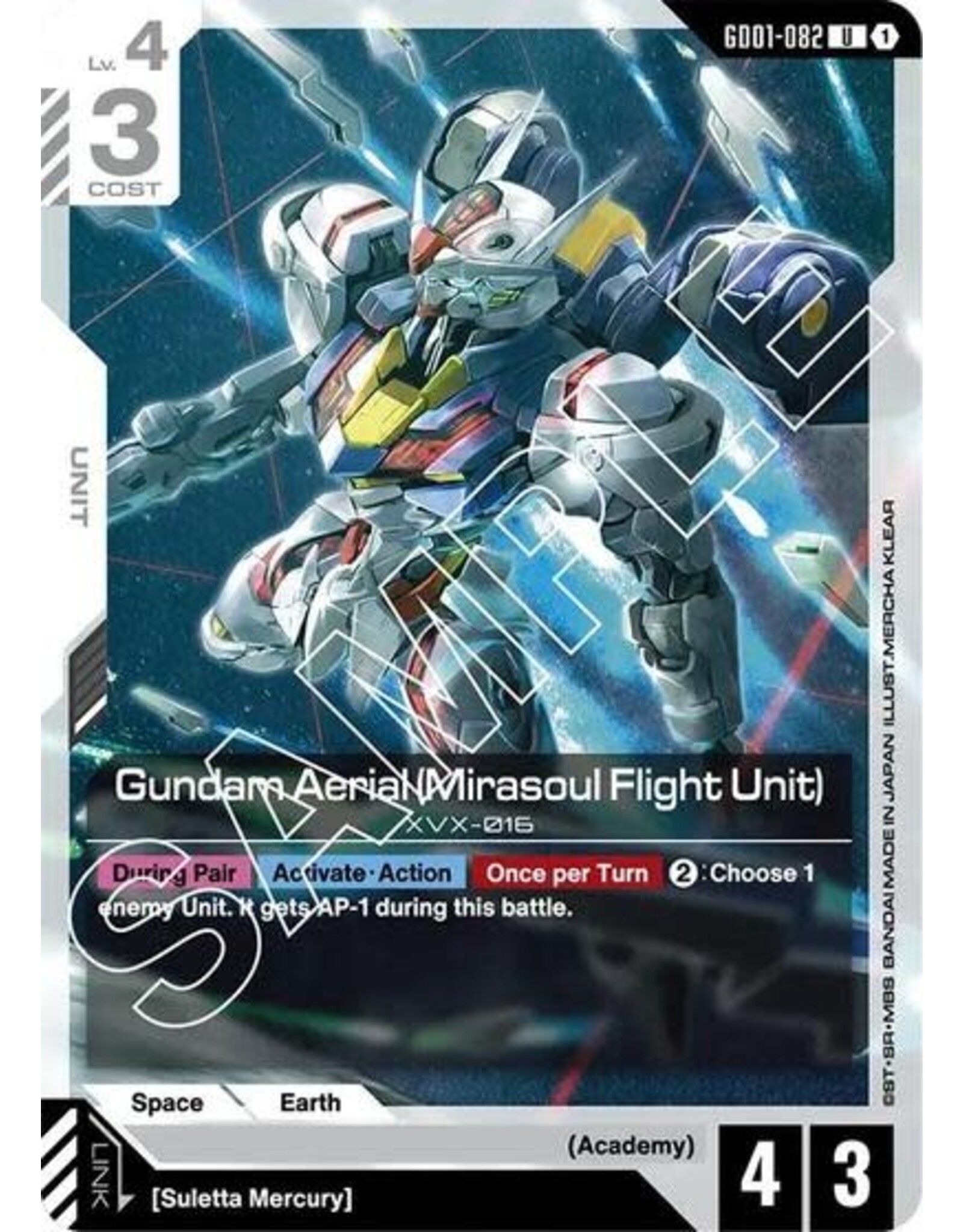 Gundam Aerial (Mirasoul Flight Unit) - GD01-082 (Normal, Uncommon)