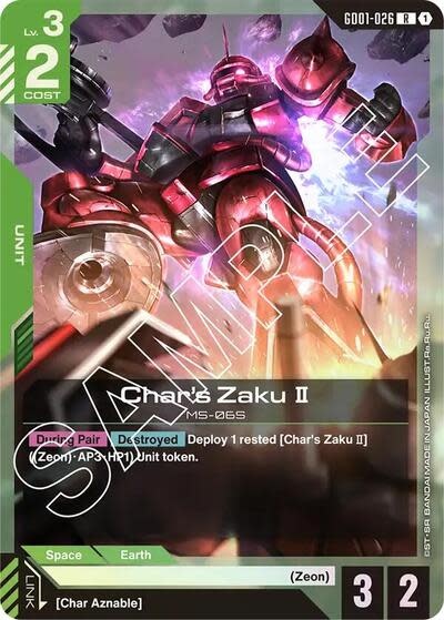 Char's Zaku II - GD01-026 (Holofoil, Rare) (GD01)