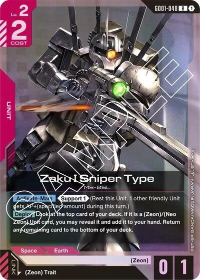 Zaku I Sniper Type - GD01-048 (Holofoil, Rare)