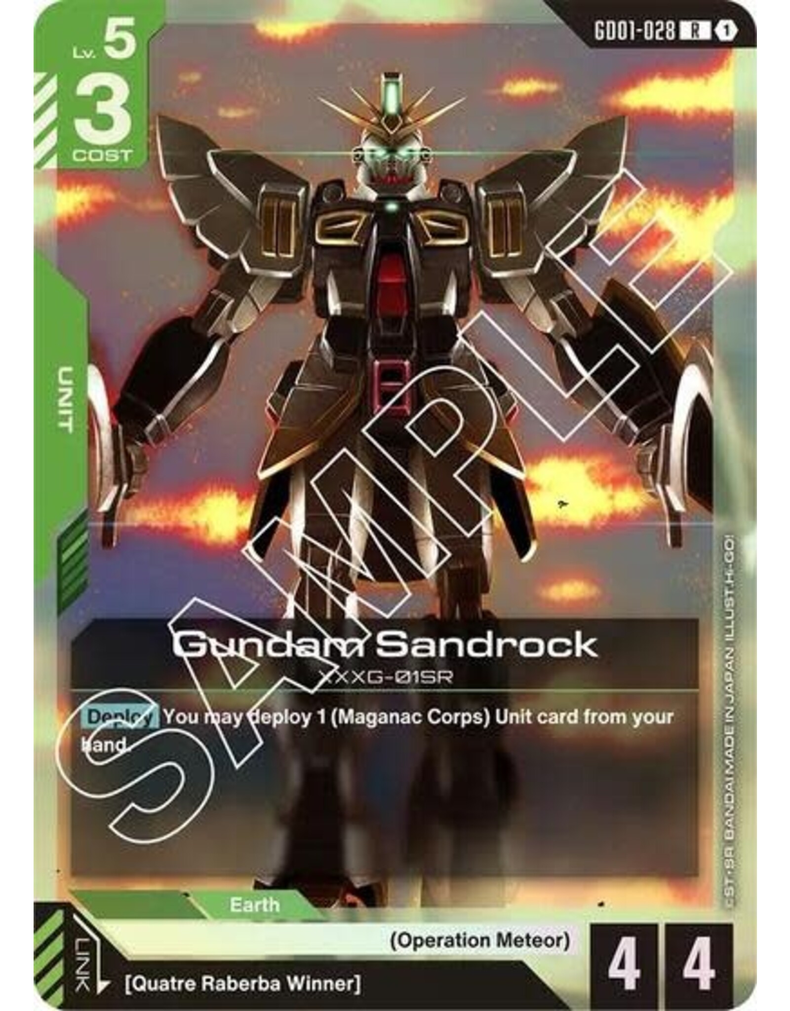 Gundam Sandrock - GD01-028 (Holofoil, Rare) (GD01)