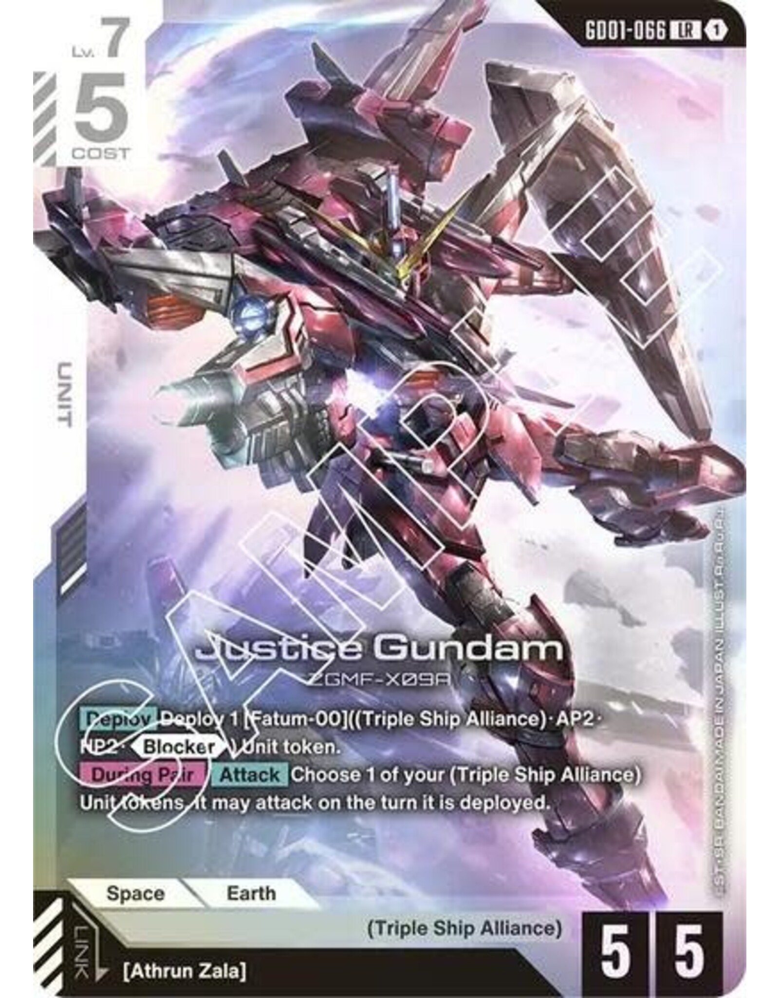 Justice Gundam - GD01-066 (Holofoil, Legend Rare)