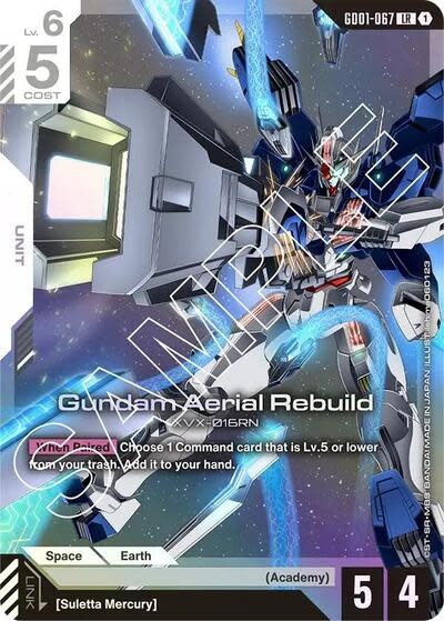 Gundam Aerial Rebuild - GD01-067 (Holofoil, Legend Rare)
