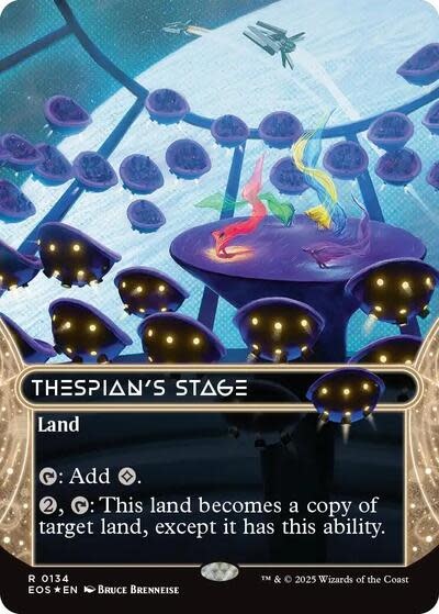 Thespian's Stage (0134) (Borderless) (Galaxy Foil) (Foil, R)