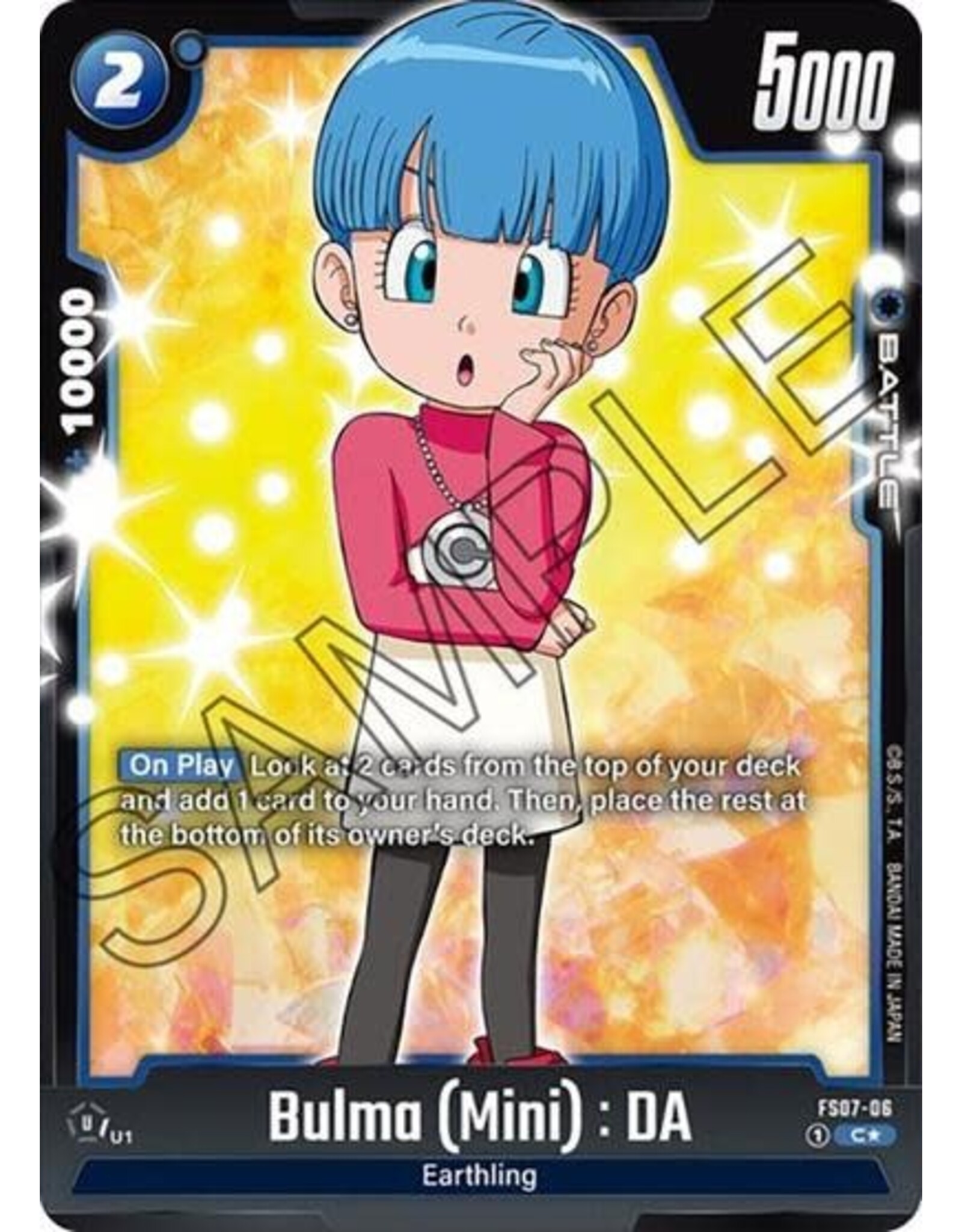 Bulma (Mini) : DA (Bonus Pack Alternate Art) - FS07-06 (Holofoil, Common)