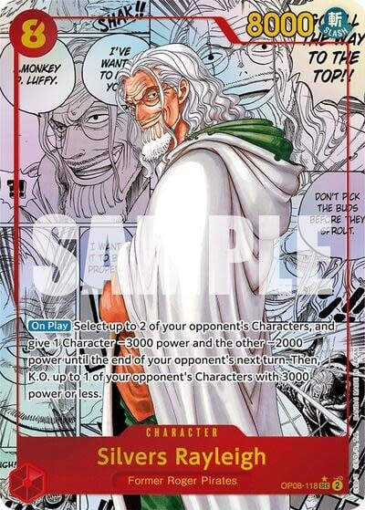 Silvers Rayleigh (Parallel) (Manga) - OP08-118 (Foil, SEC)